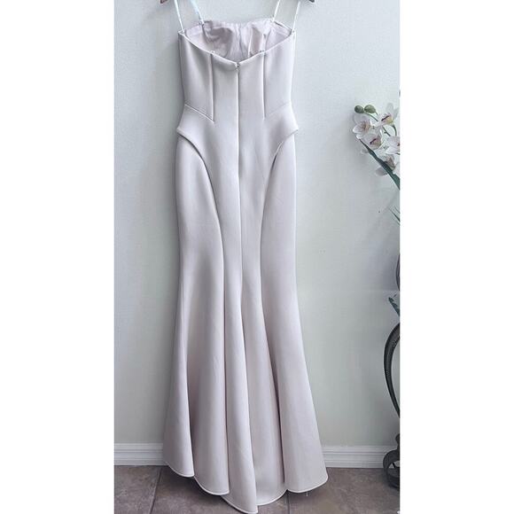 Tony Bowls Paris Cream Strapless Bodycon Mermaid Ball Gown Prom Dress Women's 2 - Picture 2 of 14